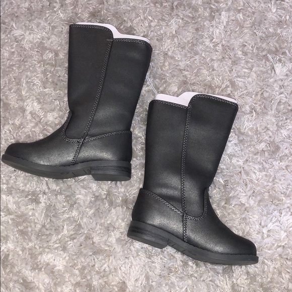 Cat & Jack Other - NWT Girls Gray Shimmer Boots